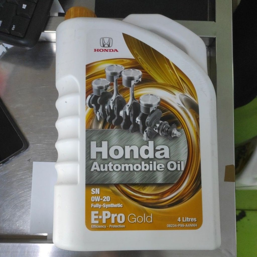 Honda Oli E-Pro Gold SN GF-5 0W-20 Fully-Synthetic 1 Galon Isi 4Ltr Untuk Mobil Non Turbo Honda Brio