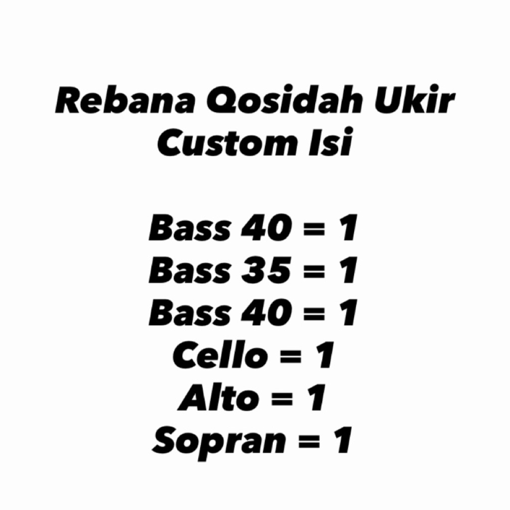 Rebana Qosidah Custom Motif Ukir Merk “M Yunus” Super Quality