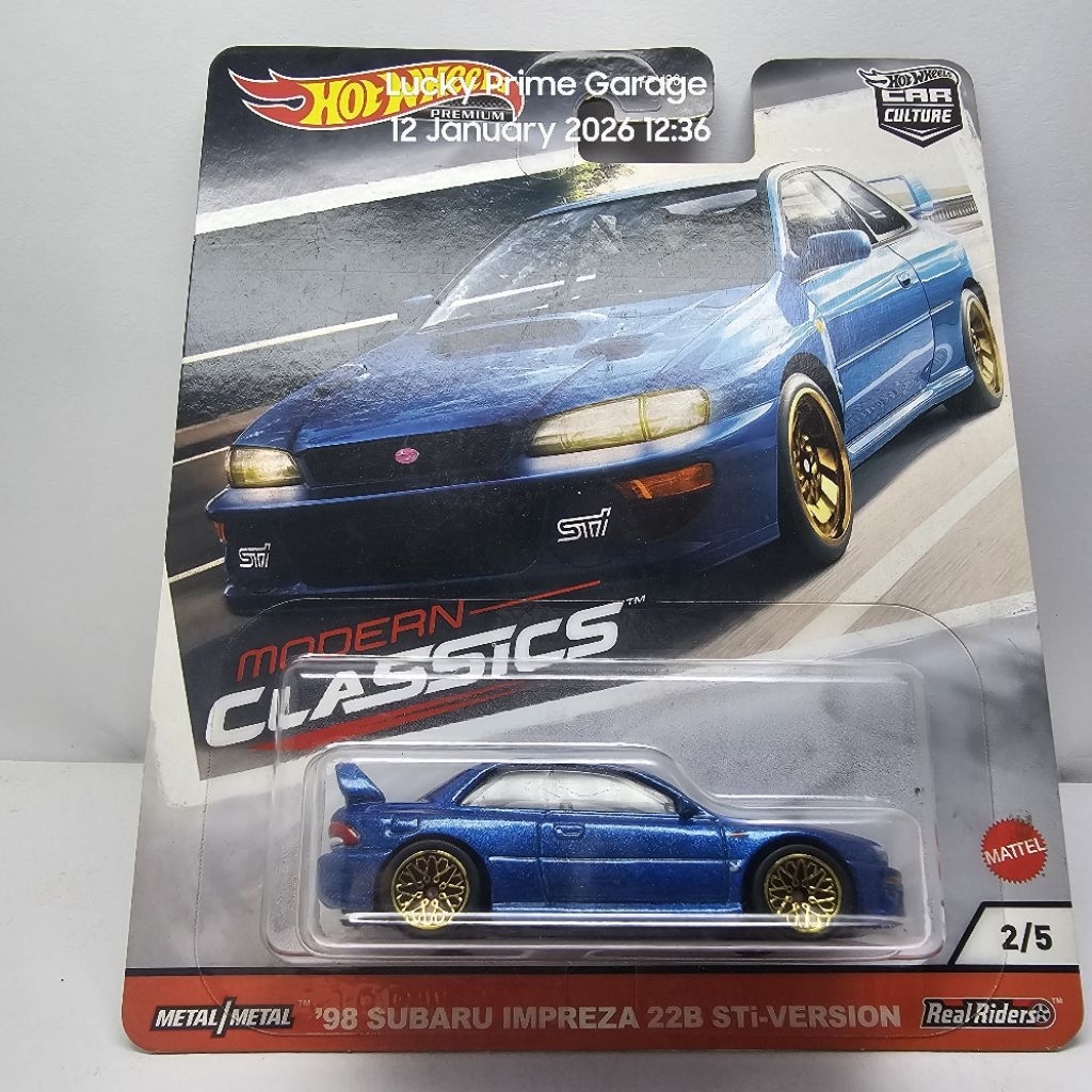 Hot wheels 98 Subaru Impreza 22B STi Version edisi hw modern classic hw car culture tahun 2021 ban k
