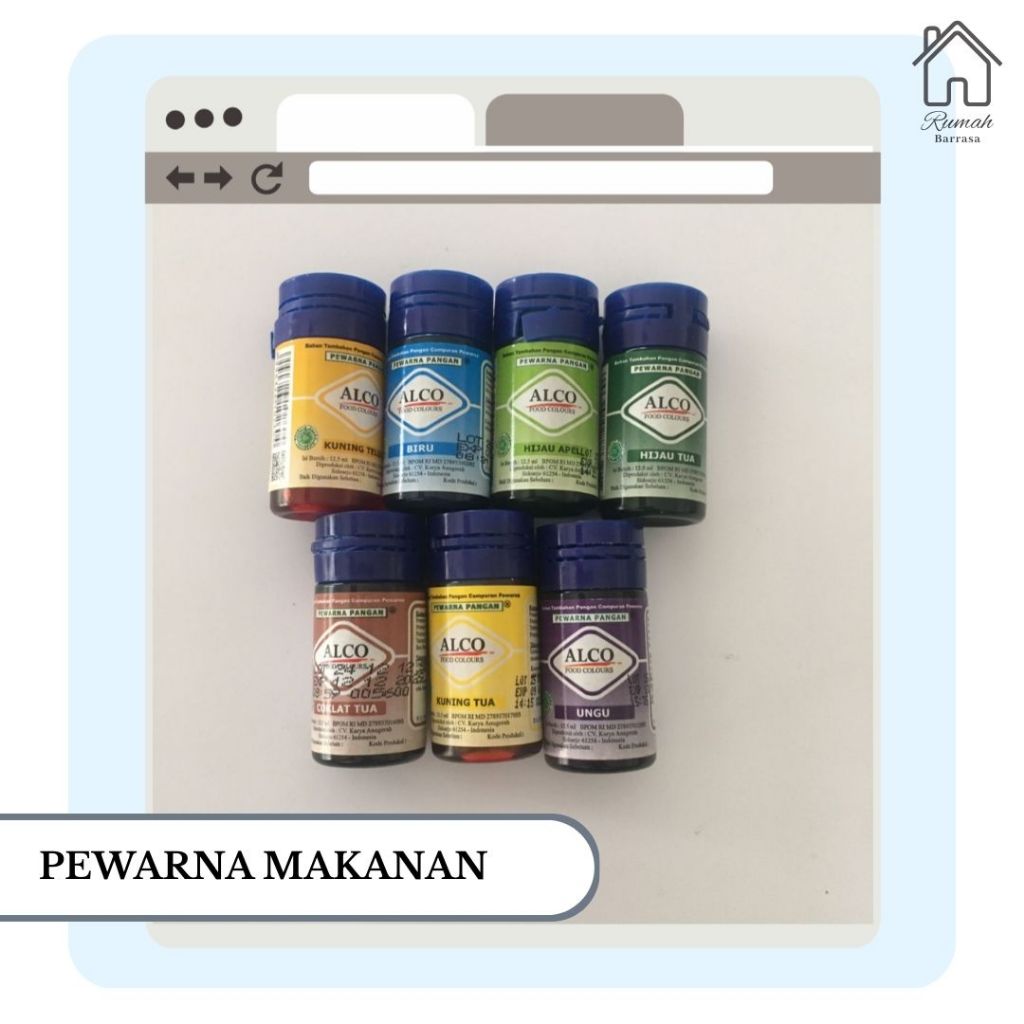 PEWARNA MAKANAN KUE ALCO 12.5 ML