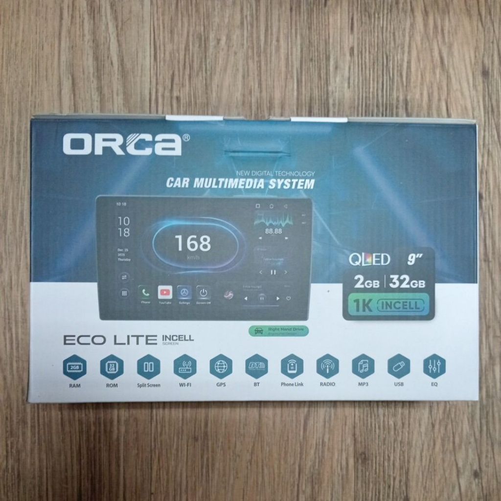 HEAD UNIT ANDROID ORCA ADR 9988 ECO LITE  2/32 GB / HEAD UNIT ANDROID ORCA ECO LITE ADR 9988 RAM 2/3