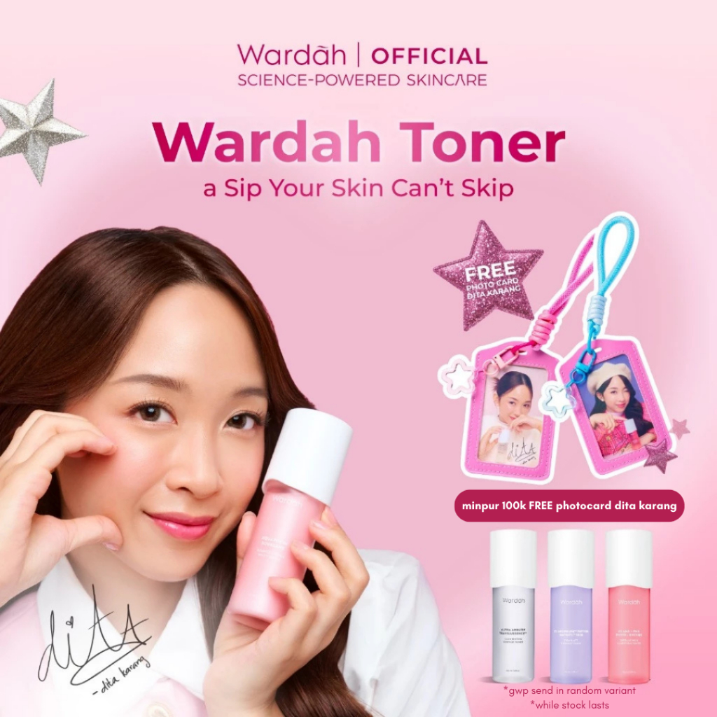 WARDAH Toner All Series - Acnederm, Lightening, Illuminating, Glow Milky, AHA Exfoliating, Firm Lift