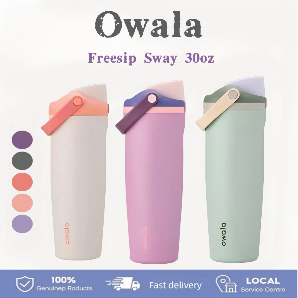 Owala FreeSip Sway 30oz (887ml): Tumbler/Botol Minum Stainless Steel Insulasi dengan FITUR KEAMANAN 