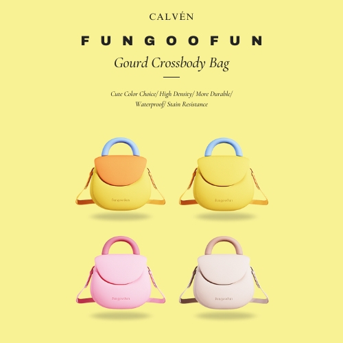 Fungoofun Gourd Crossbody Bag | Tas Selempang Bahan Silikon | Anti Air