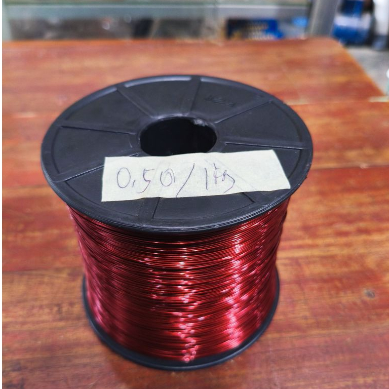 Kawat Email alumunium 0,50 mm 1kg BONUS BOBIN / KLOS