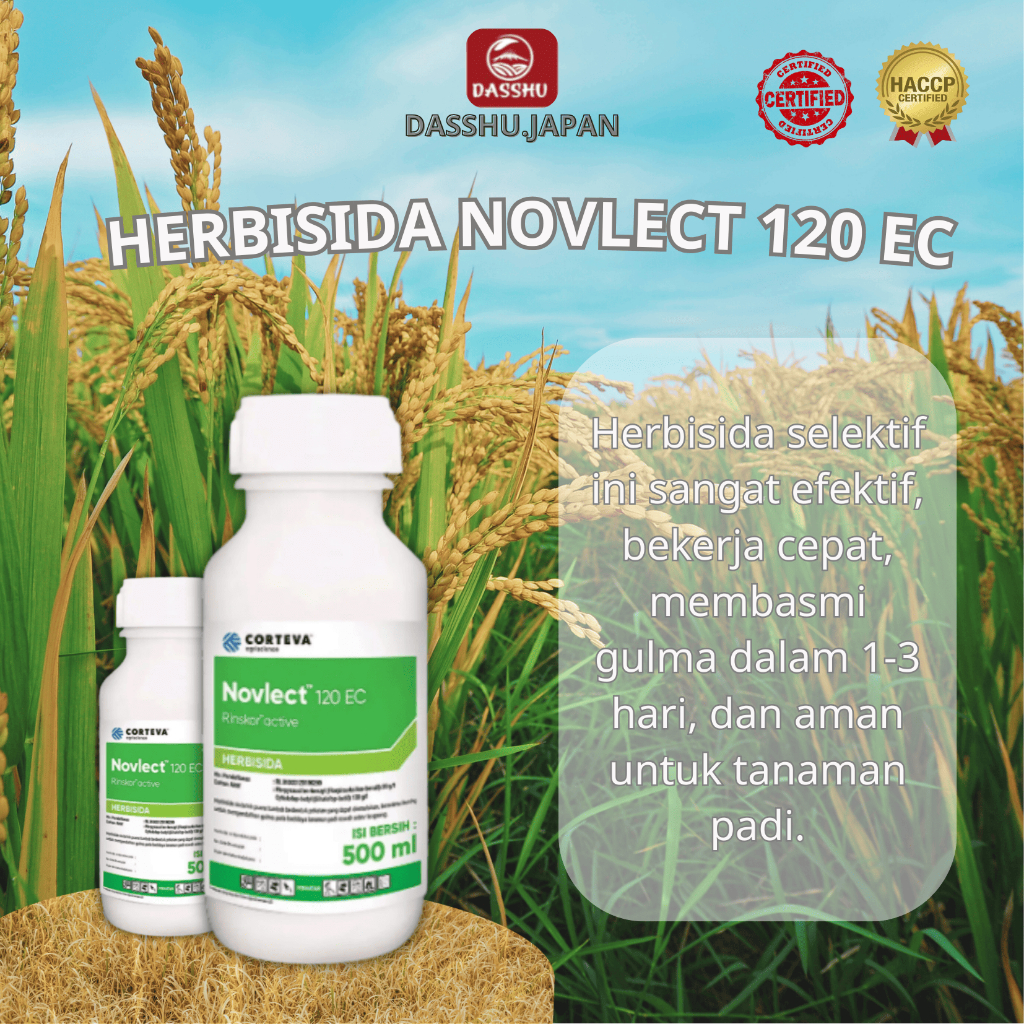 Herbisida NOVLECT 120 EC  500ml - Herbisida Ampuh Untuk Padi, Cepat Membasmi Gulma, Aman Untuk Padi