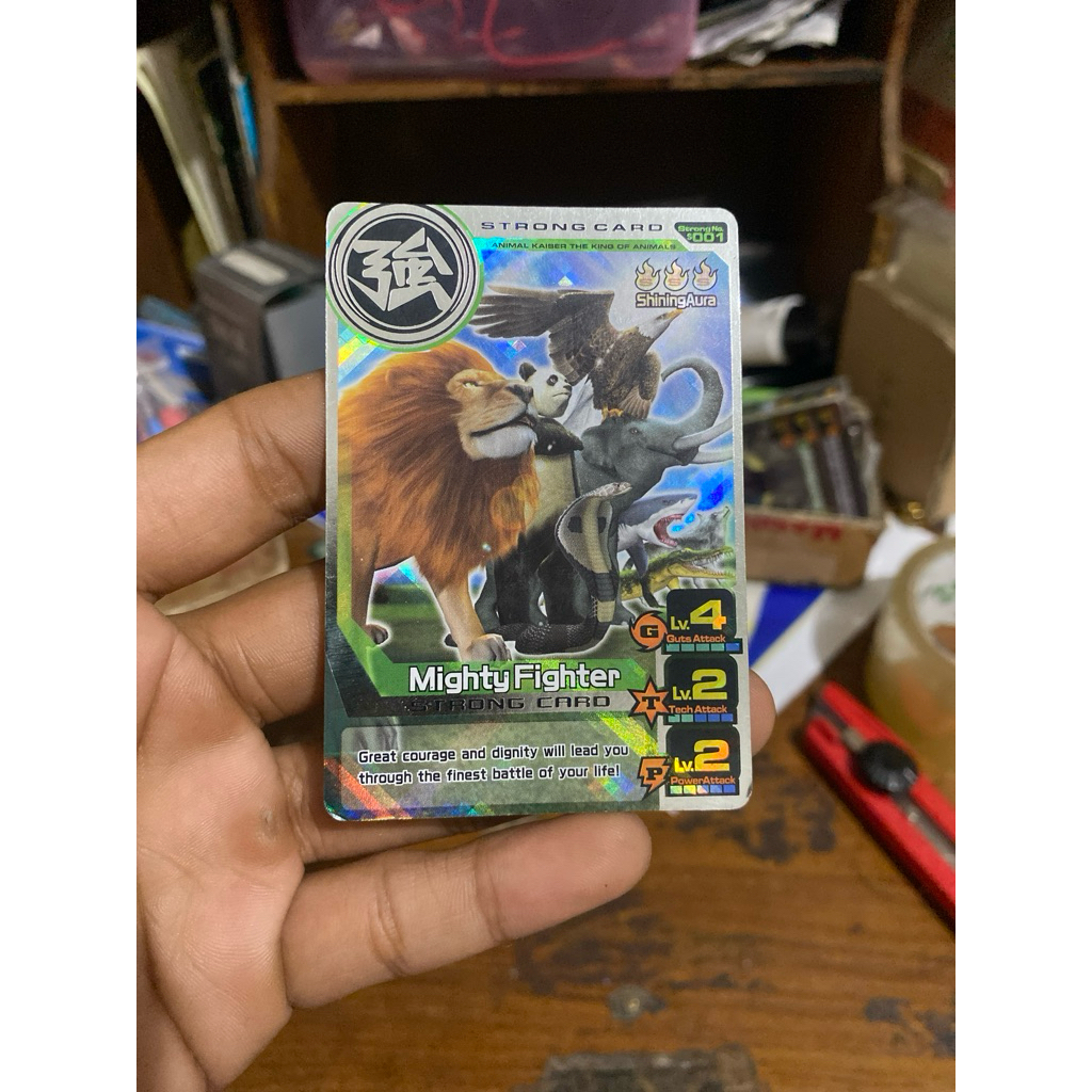 Kartu Animal Kaiser, MIGHTY FIGHTER, Strong Card Ver.2, Ori Namco