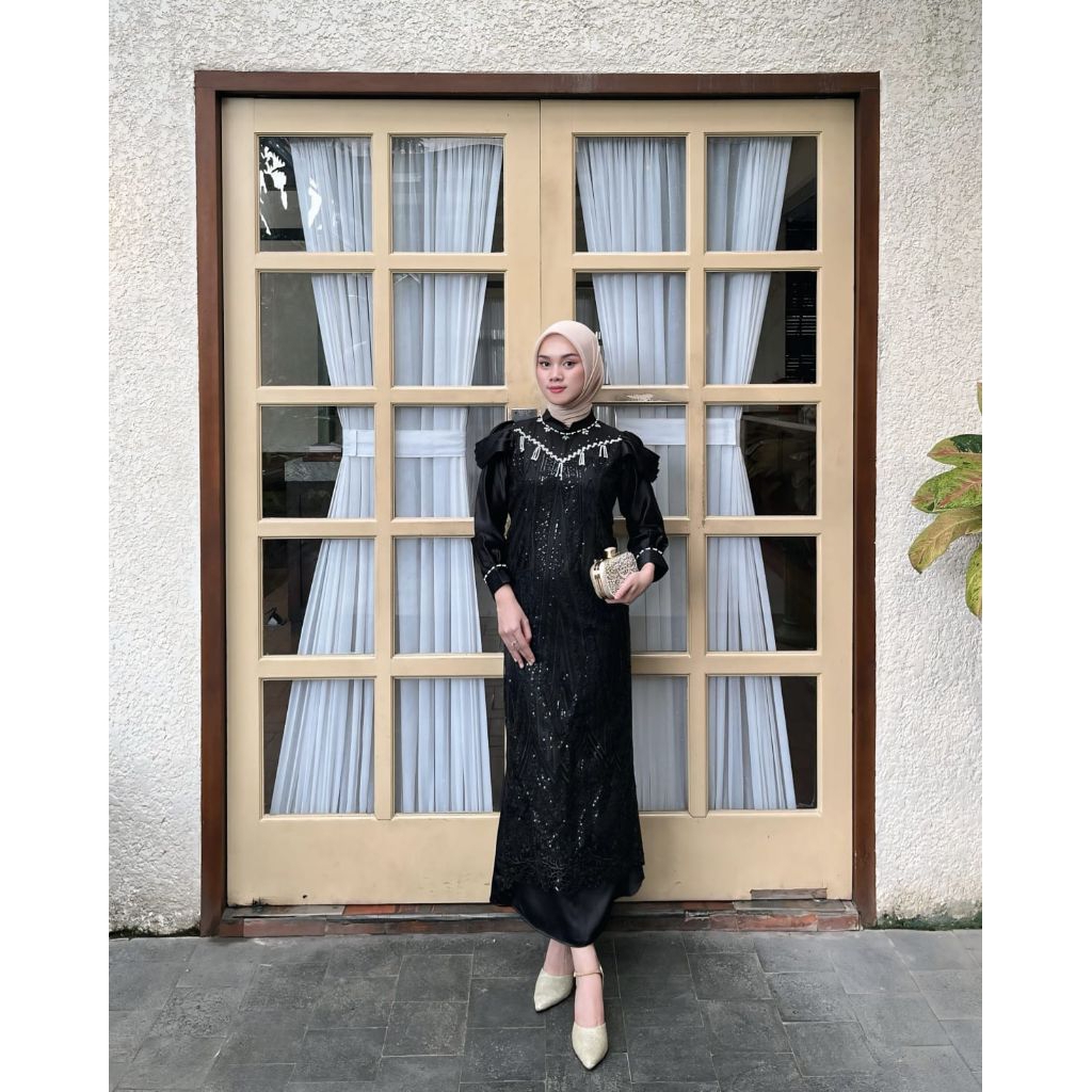 CALISTA DRESS / Dress kondangan /seragam Bridesmaids/ baju lebaran /pesta/ emerald blue