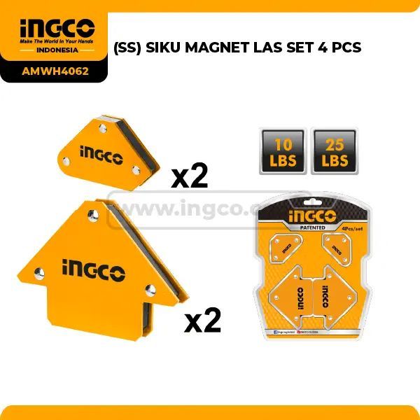 INGCO AMWH4062 – SIKU MAGNET LAS SET 4 PCS