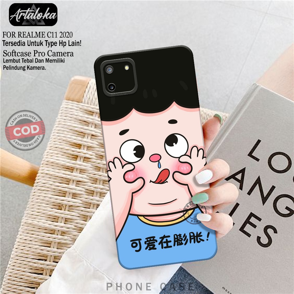 Softcase Hp Realme C11 2020 Fashion Case Kartun Case Realme C11 2020 Silikon TPU Pro Camera Casing R