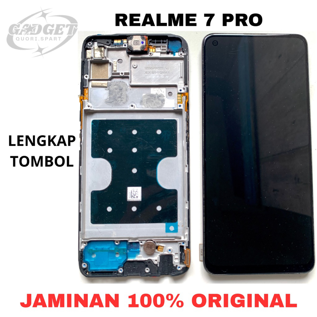 FRAME PAPAN LCD LENGKAP TOMBOL REALME 7 PRO ORIGINAL ASLI COPOTAN