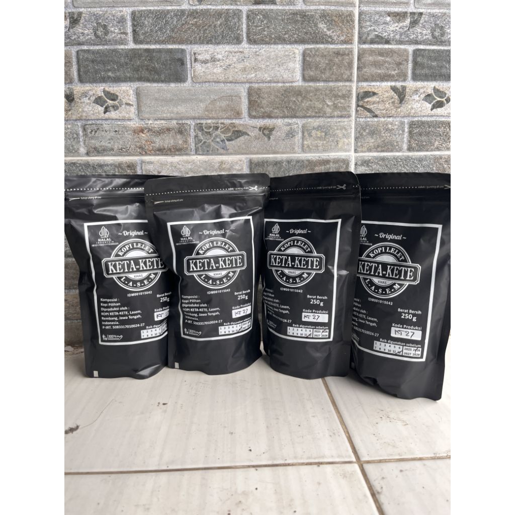 PAKET BUNDLING 1KG KOPI LELET KETA KETE LASEM ORIGINAL | 250Gr 4Pcs | Grade A