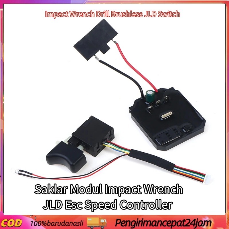 (COD/Gratis Ongkir) Saklar Modul Impact Wrench JLD Esc Speed Controller Impact Wrench Drill Brushles