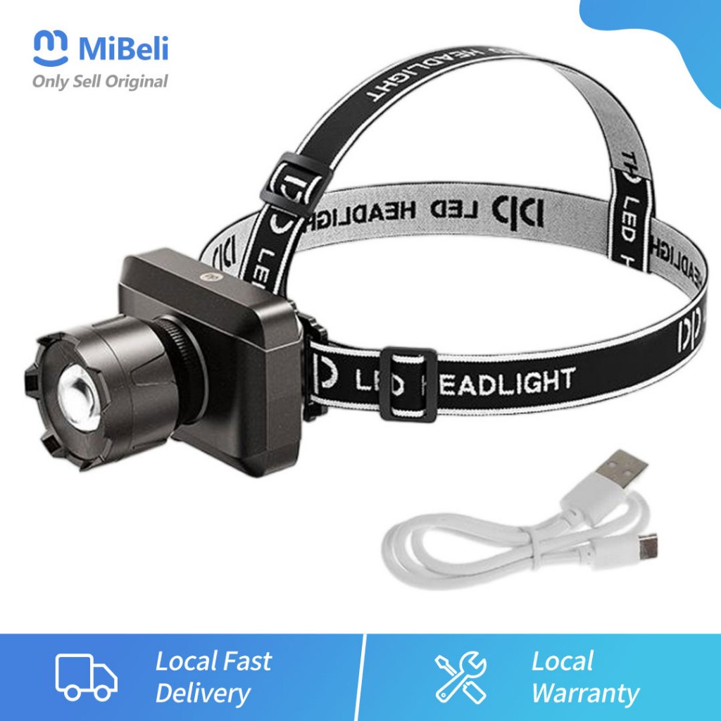 DP-7257Bampu Kepala Zoom 10W  Baterai 6000mAh Tahan Lama, Ringan & Praktis, 4 Mode, Charging Type-C
