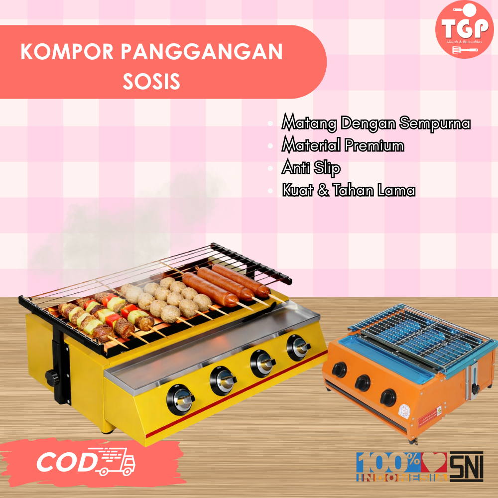 Kompor panggangan Sosis  3 4 Tungku Yamakawa/TD Twin Dog MURAH