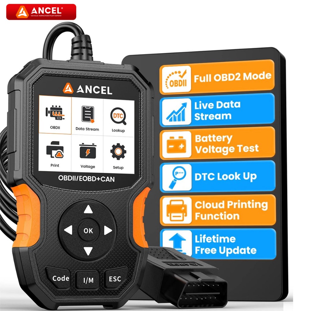 ANCEL AS300 OBD2 Scanner Mobil Universal OBDII Diagnostic Scanner Tool Pembaca Kode Kesalahan Hapus