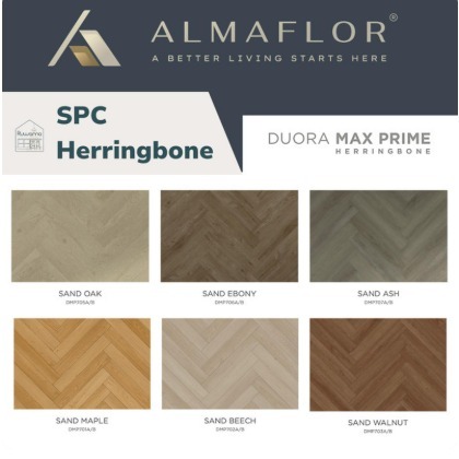 Lantai SPC Herringbone ALMAFLOR 7 mm Duora