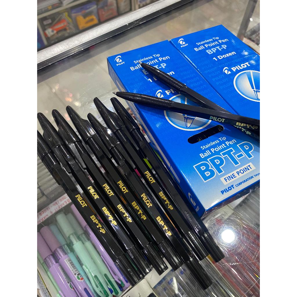 PULPEN PILOT HITAM ORIGINAL BPT-P / BALL POINT PEN PILOT HITAM / PENA PILOT HITAM 1 KOTAK (12 pcs)