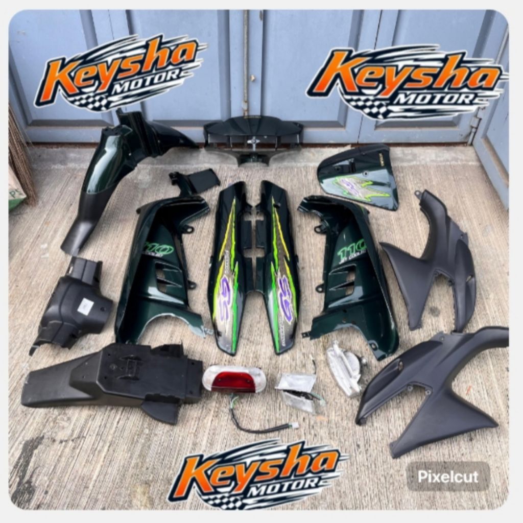 PAKET BODY HALUS BODY KASAR SUZUKI TORNADO SHOGUN KEBO WARNA HIJAU BOTOL