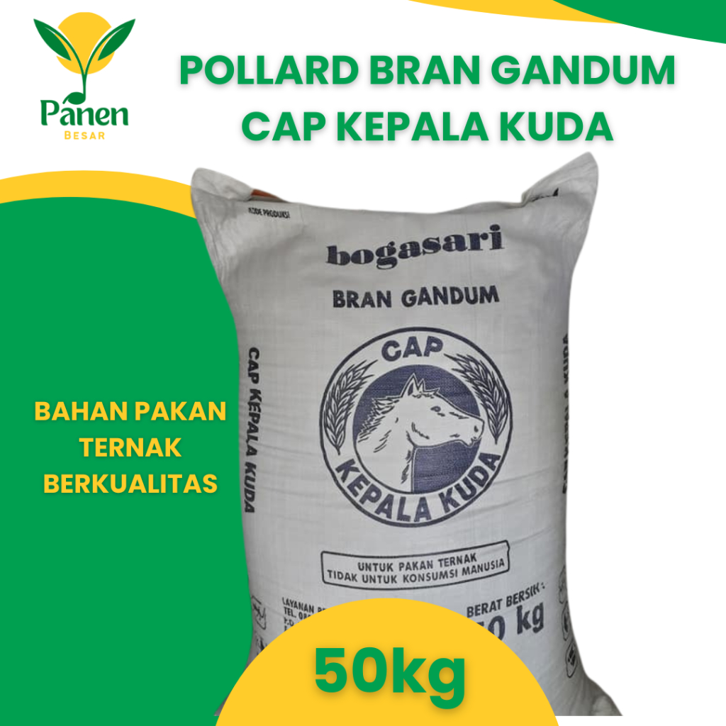 [JUAL PER KARUNG] Bran Pollard Gandum 50kg Cap Kepala Kuda