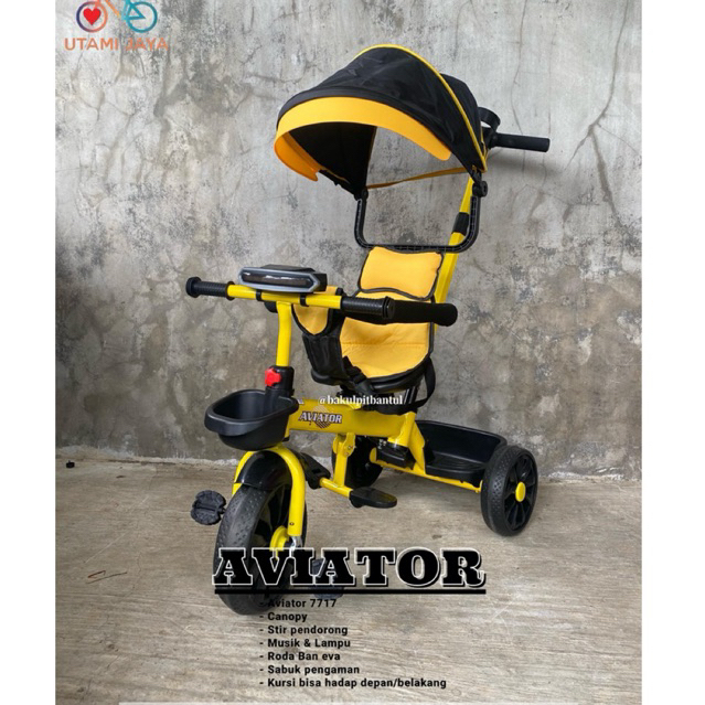 Sepeda anak Roda 3 Tiga aviator 7717 | Sepeda roda 3 Aviator 7717 | Tricycle | Sepeda dorong