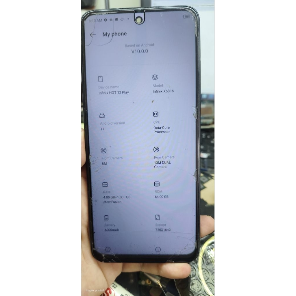 MESIN INFINIX HOT 12  PLAY X6816 NORMAL