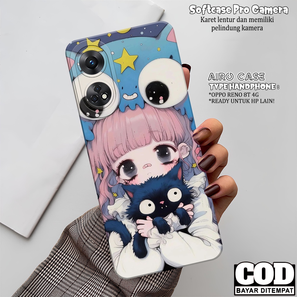 Softcase OPPO RENO 8T 4G Terbaru Case OPPO RENO 8T 4G Terbaru Fashion Case KARTUN Casing OPPO RENO 8
