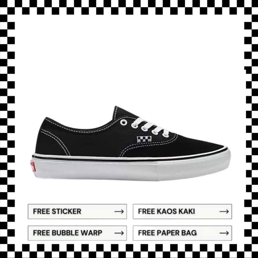 Vans Authentic Pro Skate Black White Original 100%
