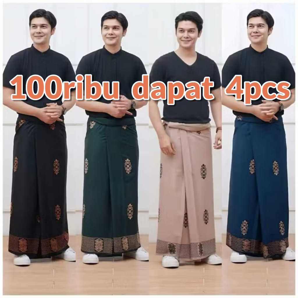 100ribu Dapat 4pcs Sarung Batik Motif Sarwon Sarang Tawon Sarung Santri Gus Iqdam