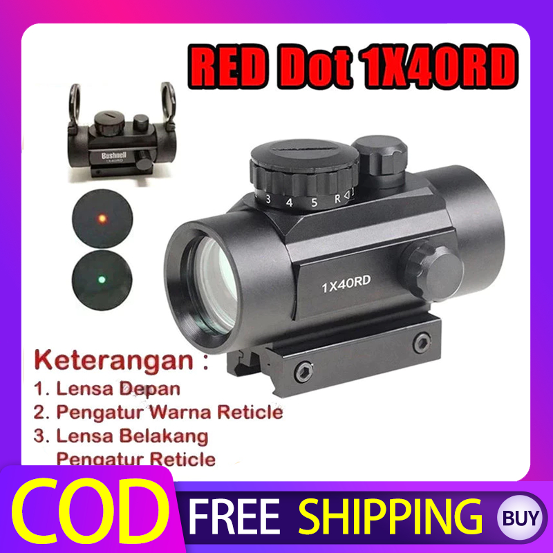 Teleskop GSR 1X40RD / Teleskop Bushnell 1x40 Green dot hologram metal RD / Red dot 1X40 / REDOT 1X40