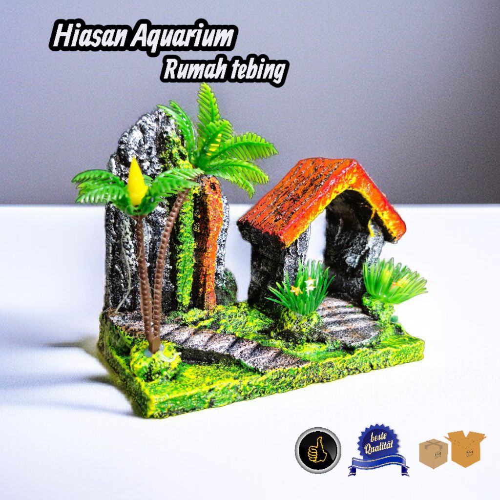 Hiasan Aquarium Aquascape Tebing Rumahan Dekorasi Batu