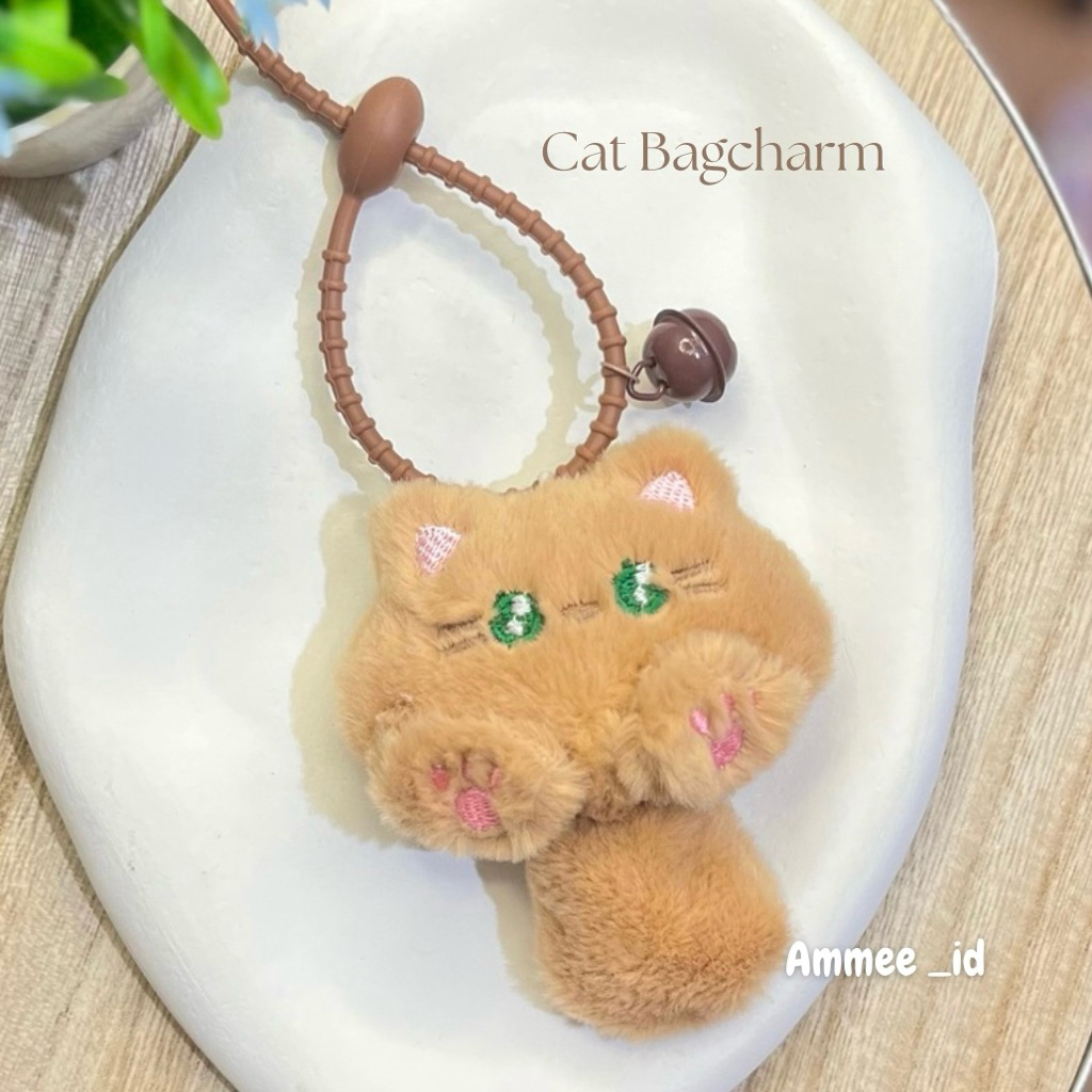 cat doll bagcharm / Keychain boneka kucing lucu / Gantungan tas premium