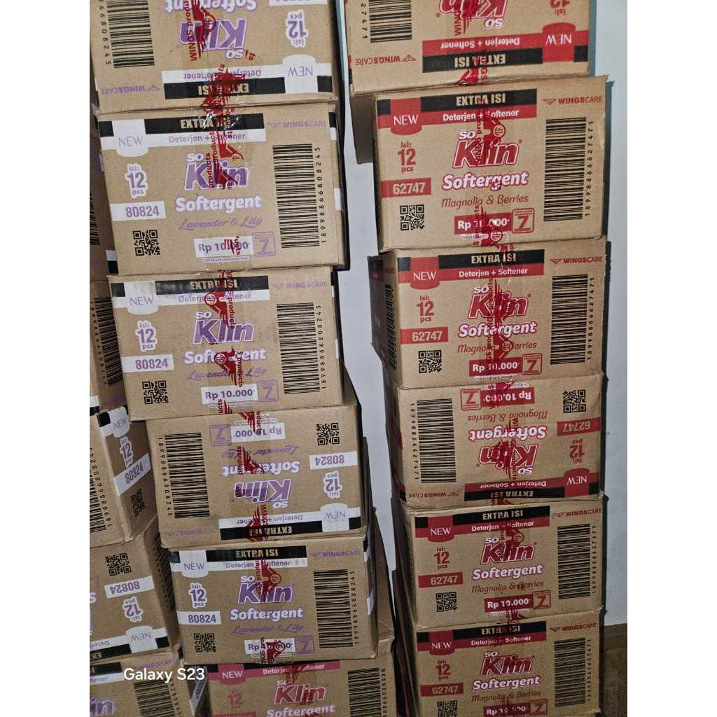72 Sachet Detergen Bubuk SoKlin Softergen PK 41gr renceng
