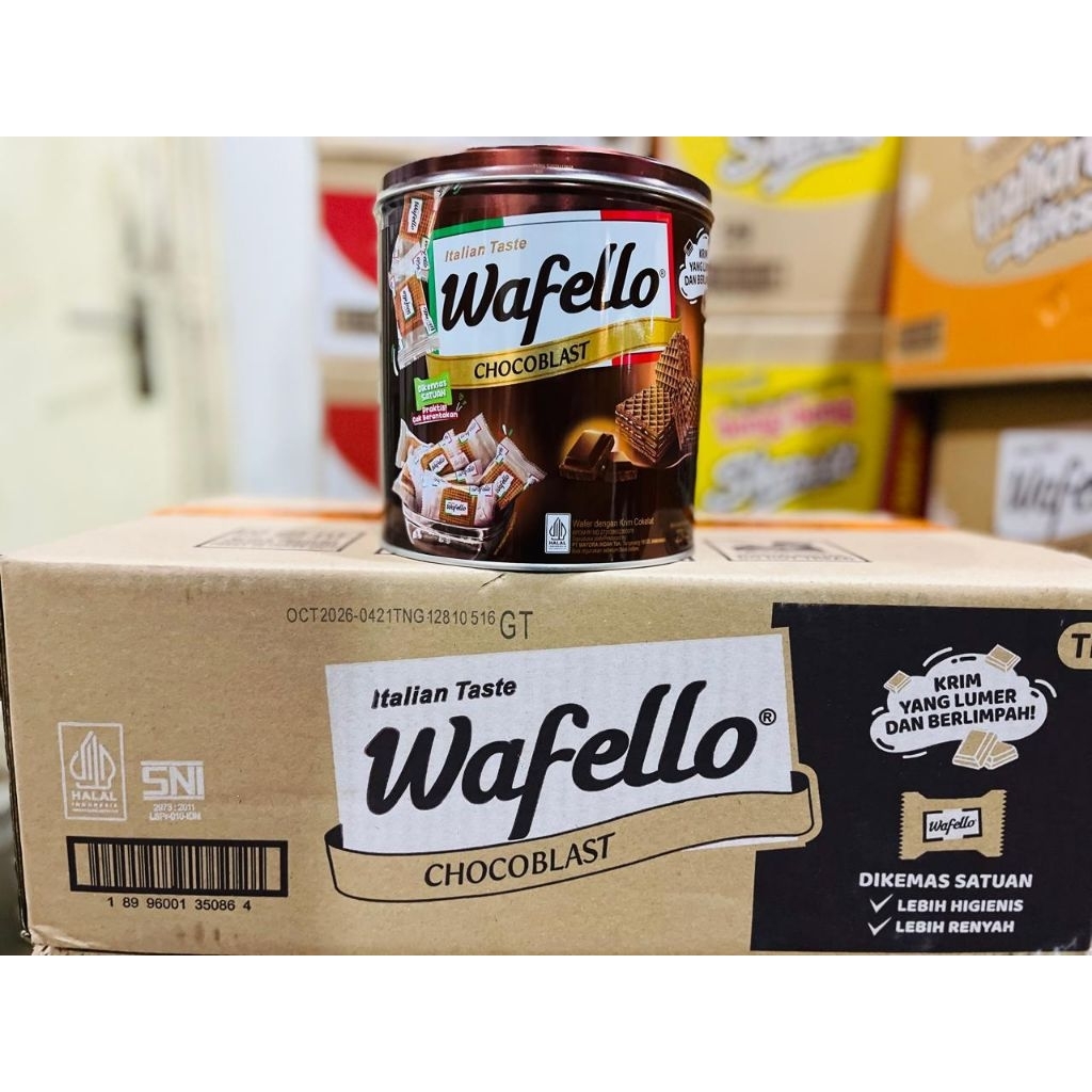 Wafello Wafer Kaleng 1 Dus Isi 6