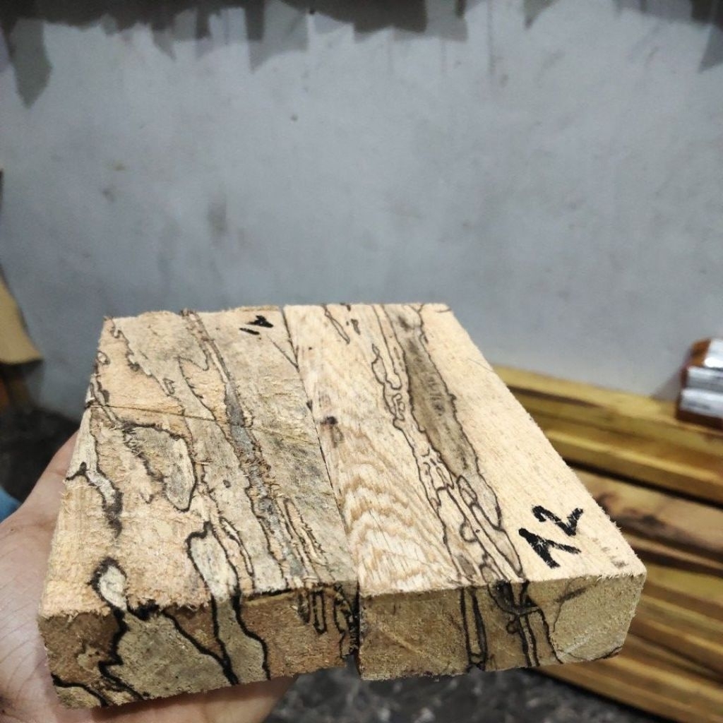 Kayu Bahan kerajinan Premium Sortir Spalted Unik
