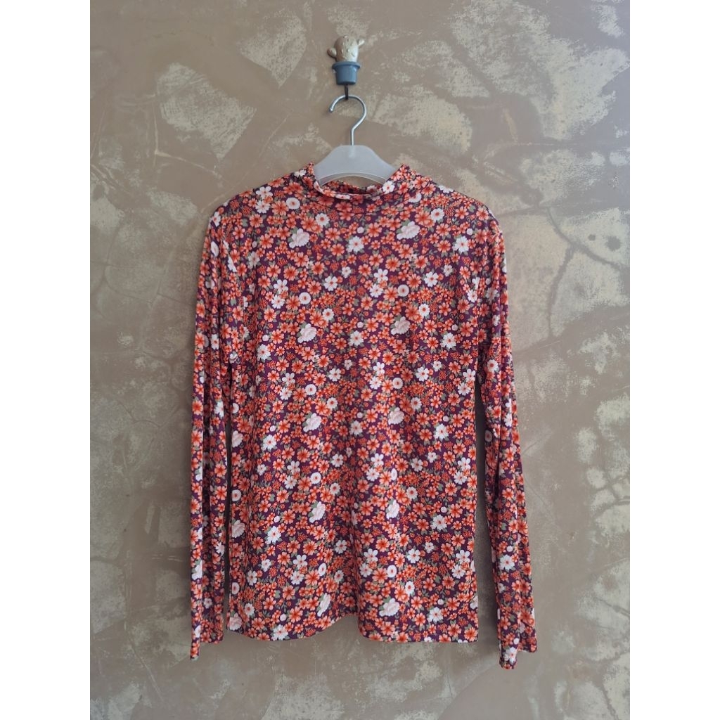 PRELOVED KAOS JERSEY TOP INNER DEKER LENGAN PANJANG FASHION BAJU ATASAN WANITA KAOS ADEM REMAJA DEWA