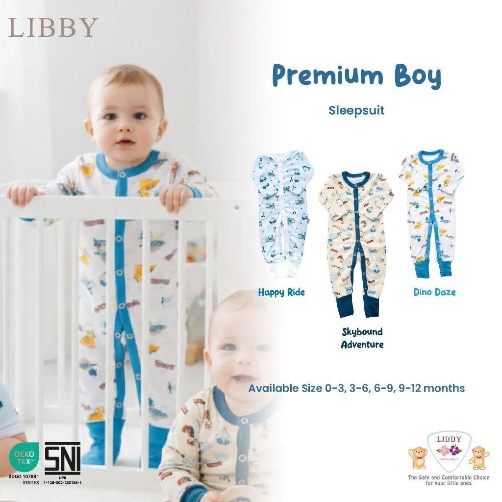 Sleepsuit Libby | Sleepsuit Bayi | Sleepsuit Bayi Laki laki | Sleepsuit Bayi Perempuan | Sleepsuit N