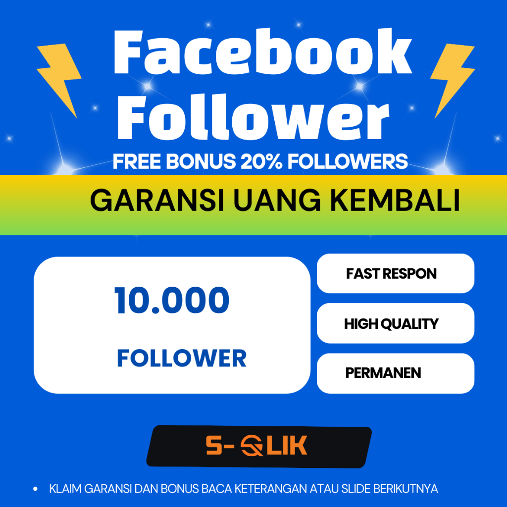 Followers Facebook Pengikut Facebook Akun Aktif Pro/Halaman 6000 - 10000