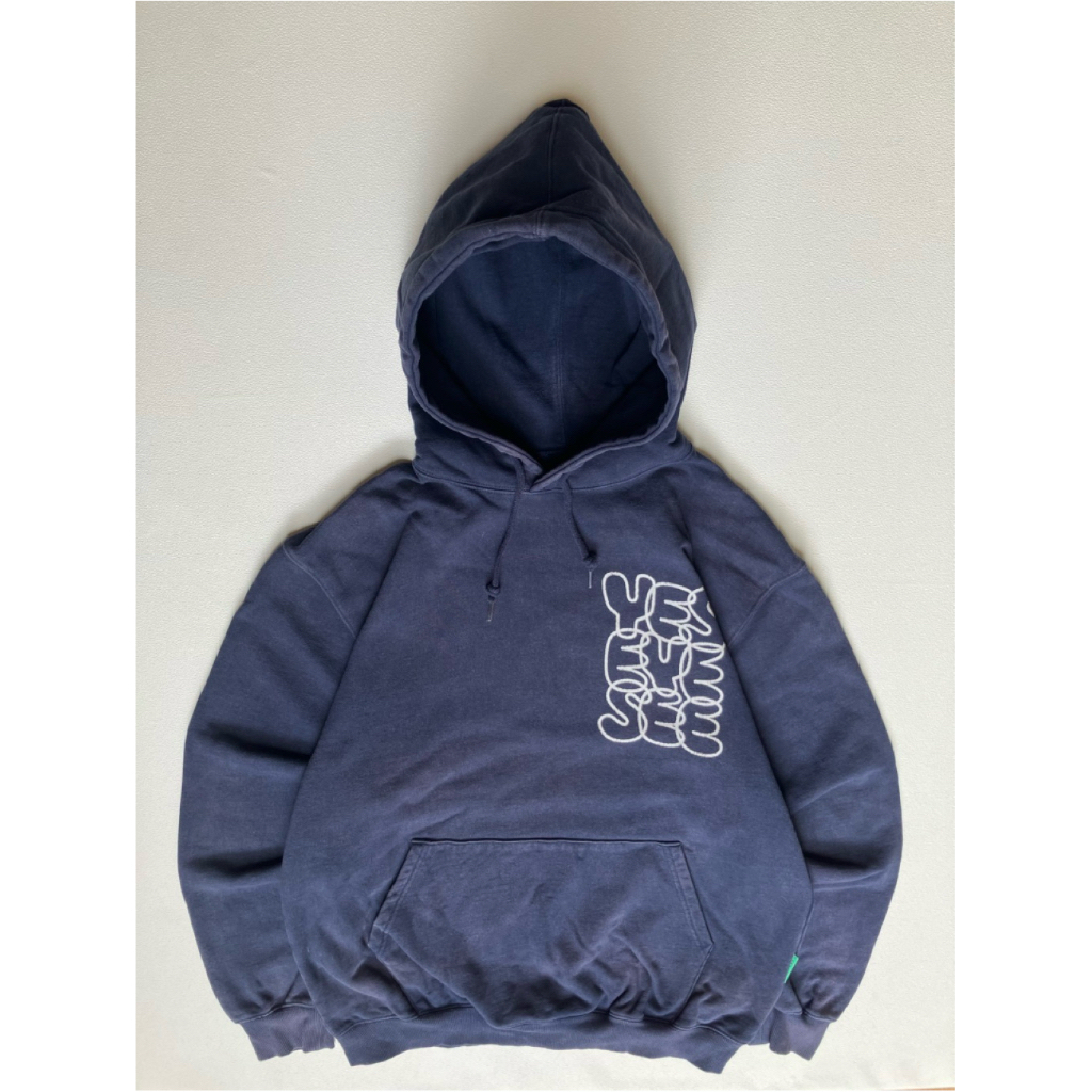 Super Heavyweight "YES" Faded Navy Hoodie / CC204