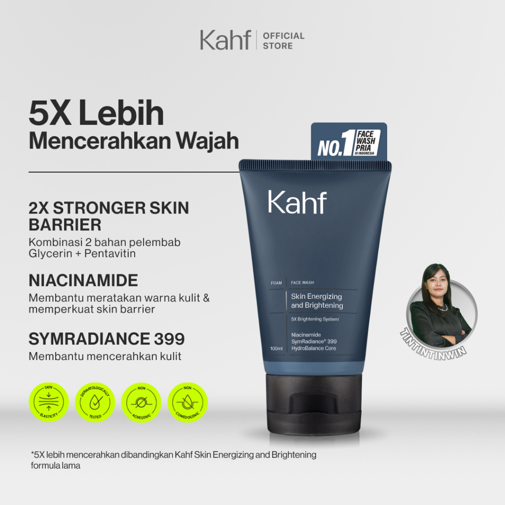 [TINTINTINWIN'S PICK] Kahf Face Wash Skin Energizing and Brightening 100 ml - Sabun Cuci Muka Pria u