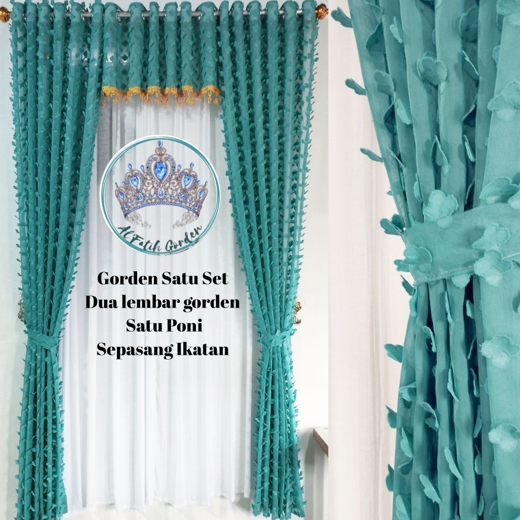 Gorden Satu Set Poni Rubyah Biru Tosca Bondol Timbul