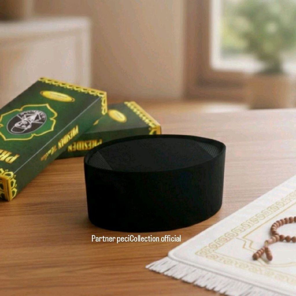 (Beli 1 gratis 1pcs peci rajut) PECI KOPIAH SONGKOK PRESIDEN untuk pria dewasa dan Anak HITAM TERLAR
