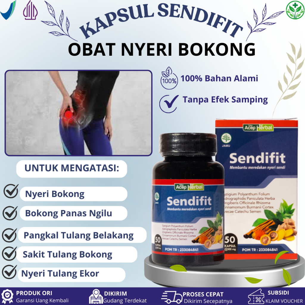 Kapsul Sendifit Untuk Nyeri Bokong, Sakit Bokong Menjalar Ke Paha Lutut Betis Kaki, Bokong Panas Ngi