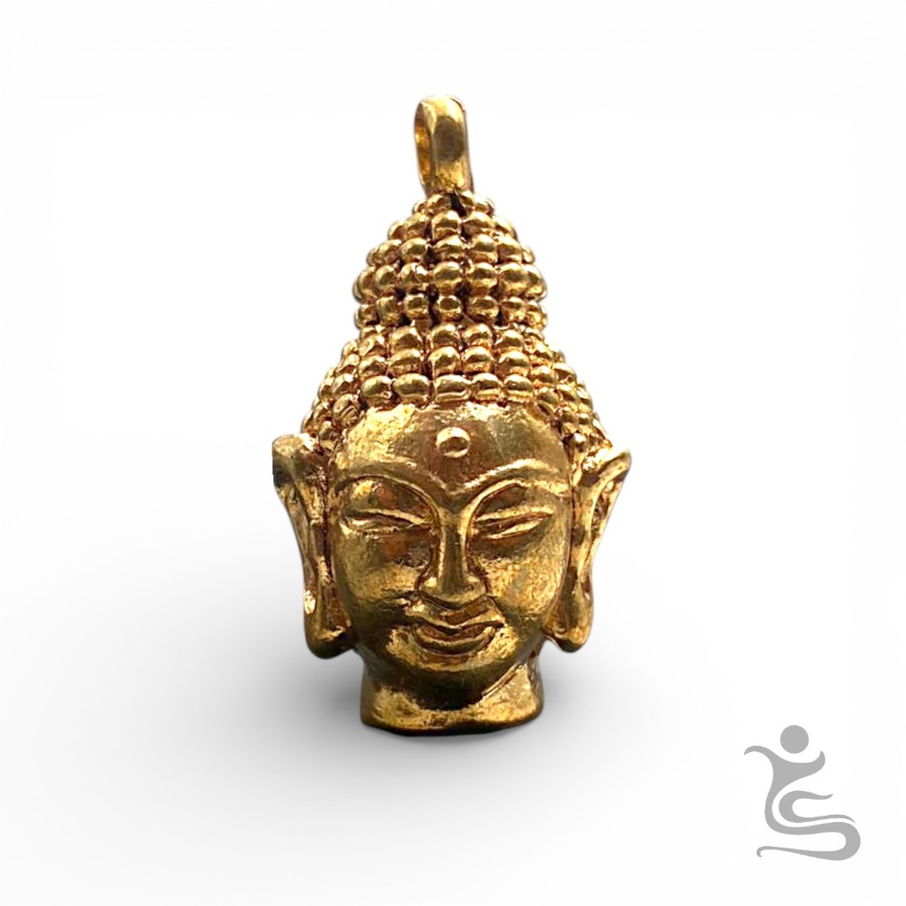 Patung Mini Kepala Buddha berbahan Kuningan - IFG 50