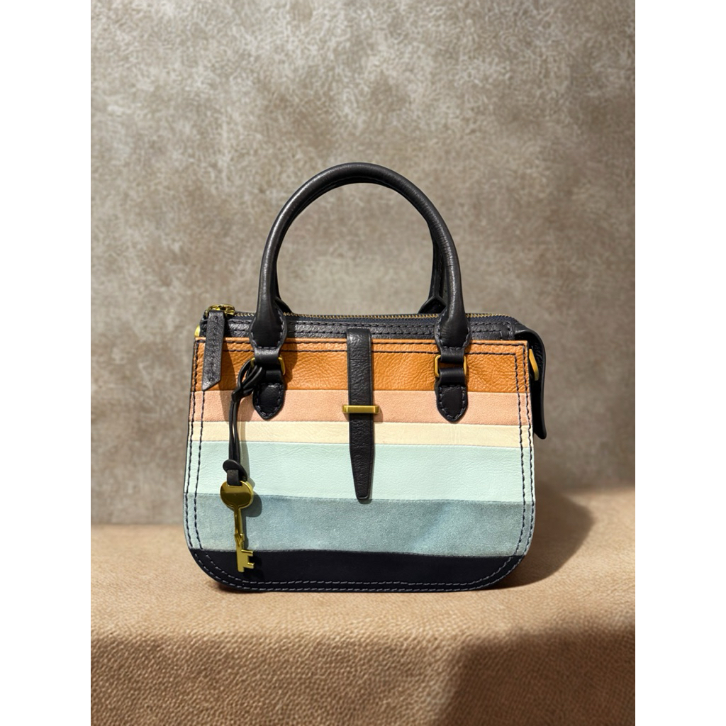 Foss*l ryder mini satchel colorfull striped