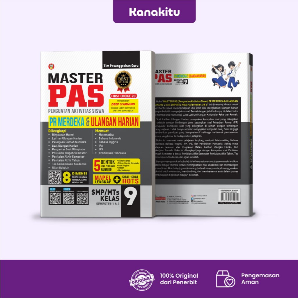 Kanakitu - Buku Master PAS SMP/MTs Kelas 9 | Buku Soal Kurikulum Merdeka