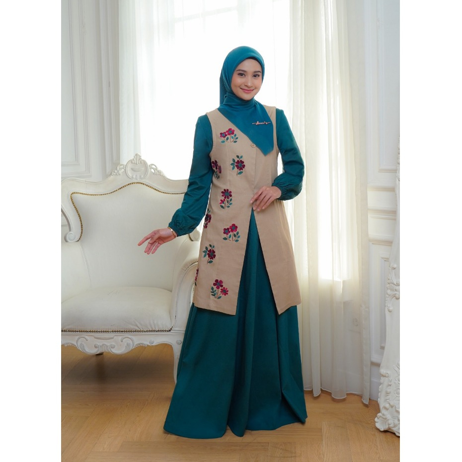 d' Kaeya abaya by dannis collection official | Abaya Set Bordir Wanita | Inner Abaya + Outer Bordir