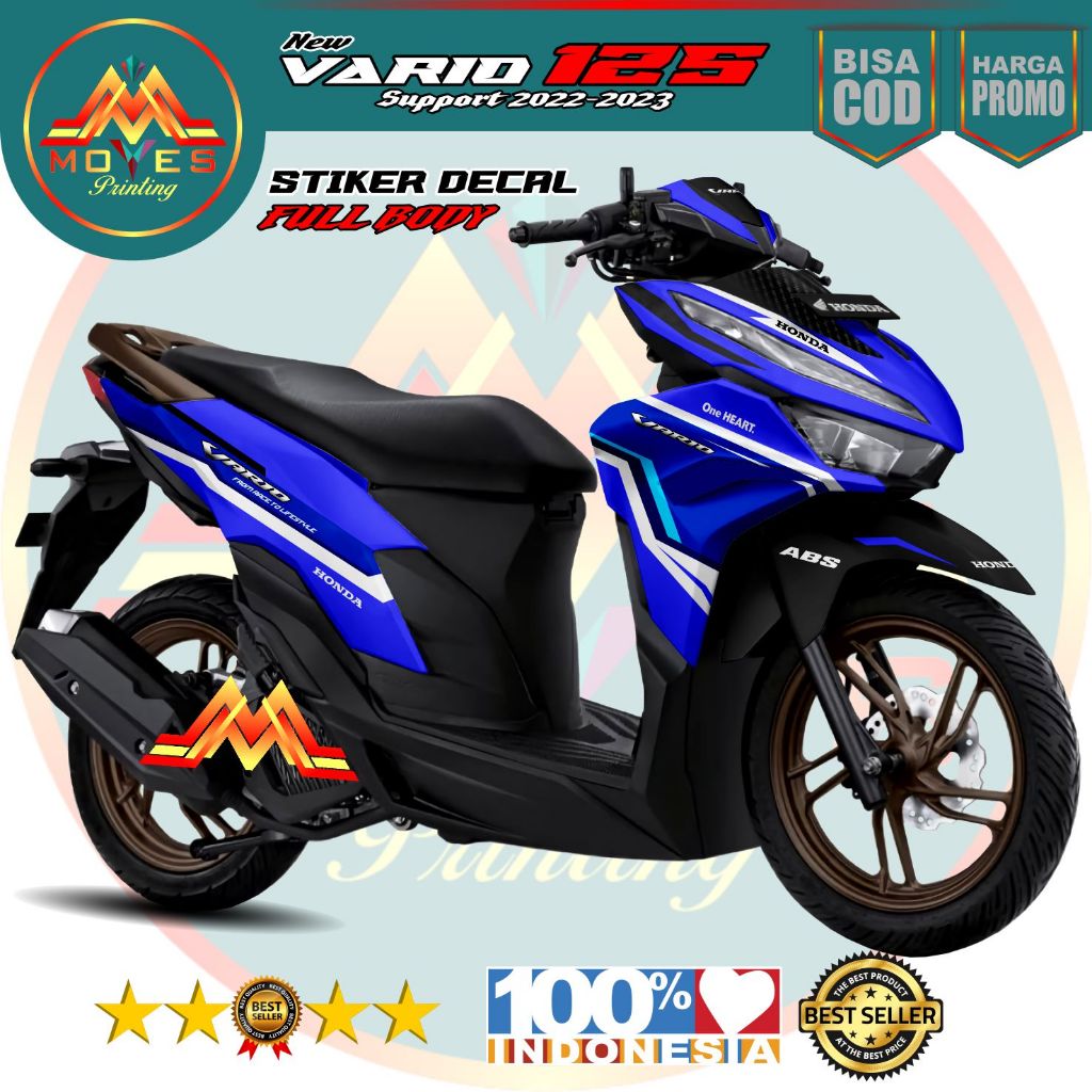 Decal stiker new vario 125 2022-2023 ful body - stiker honda variasi vario 125
