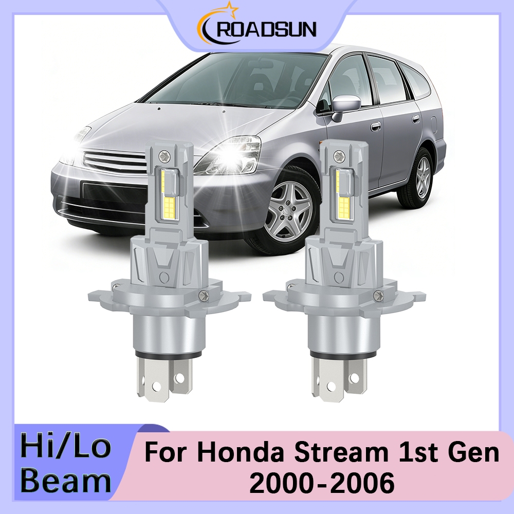 [For Honda Stream 1st Gen 2000-2006] 2PCS Lampu Depan Mobil 12V 160W 16000LM Super Terang 6000K Hi/L