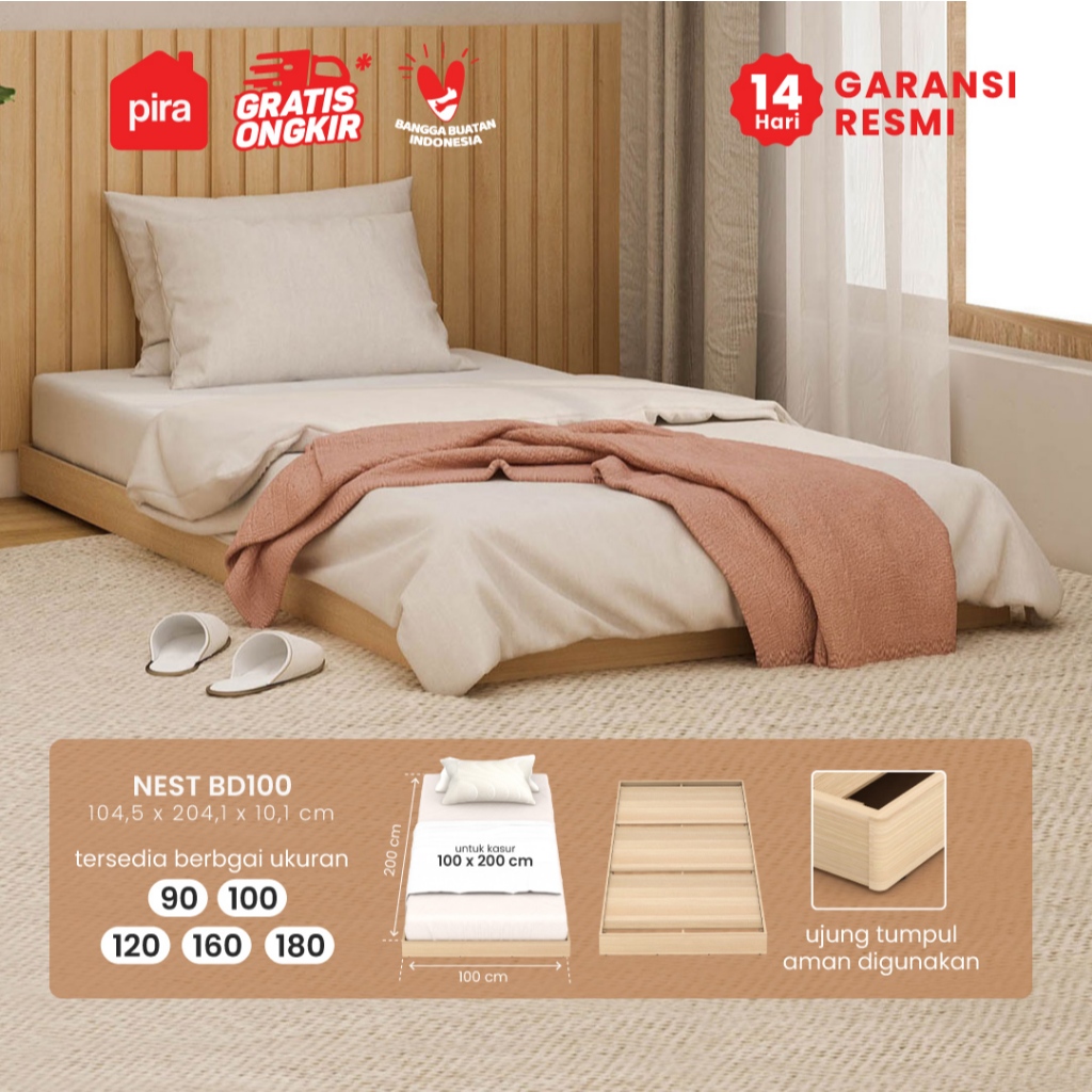 PIRA - Dipan Lesehan / Alas Tempat Tidur / Tatakan Dipan Nest BD100